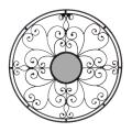 Round Wall Decor with Beveled Mirror