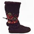 Muk Luks Women's Shabby Chic Nordic Cable Knit Toggle Slippers