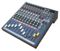 PylePro 8 Channel Mixer With RCA/XLR/8 TRS Line Inputs, LED Indicators, 3 Band EQ 