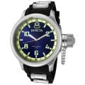Invicta Men's 'Russian Diver' Blue Dial Black Polyurethane Watch