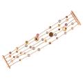 18k Pink Gold Multi-colored Gemstone Bracelet