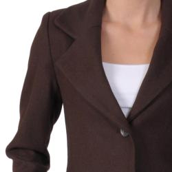 Adi Designs Junior's Full Length Wool Blend Coat
