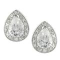 Tressa Sterling Silver Cubic Zirconia Teardrop Earrings