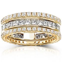 14k Gold 3ct TDW Diamond 3-piece Stackable Eternity Ring Set (H-I, I1-I2)