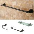 Oil Rubbed Bronze 3-piece Shelf and Towel Bar Bathroom Accessory Set