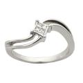14k White Gold 1/10ct TDW Princess Diamond Engagement Ring (H-I, I2)