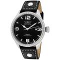 Invicta Men's 'Vintage' Black Dial Black Leather Watch