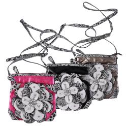 Journee Collection Women's Flower Accent Animal Print Cross-body Bag