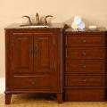Granite Top 48.5-inch Single Sink Vanity Cabinet