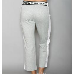 Calvin Klein Performance Women's Heather Grey Cotton Warm-up Capri Pants