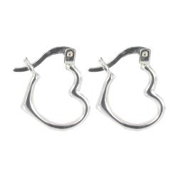 Sunstone Sterling Silver Heart-shaped Hoop Earrings