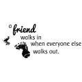 Magenta 'A Friend Walks In' Cling Stamps