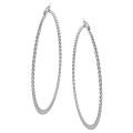 Stainless Steel Twist Hoop Earrings