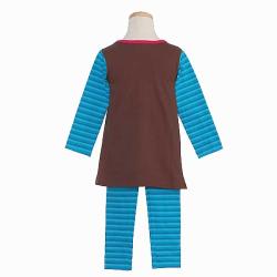 Sophia's Style Girl's Brown Daisy 2-piece Set