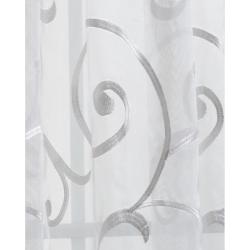 Bleuit Floral White Embroidered Organza 96-inch Sheer Curtain Panel 