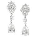 Journee Collection Silvertone Cubic Zirconia Dangle Earrings