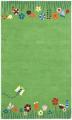 Handmade Children's Summer Grass Green N. Z. Wool Rug (5' x 8')