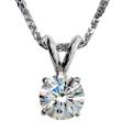 14k White Gold 7/8ct TDW Certified Clarity-enhanced Diamond Necklace (G, SI1)