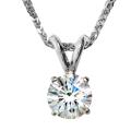 14k White Gold 1 1/3ct TDW Certified Clarity-enhanced Diamond Necklace (F, SI1)