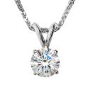 14k White Gold 1 1/6ct TDW Certified Clarity-enhanced Diamond Necklace (I, SI1)