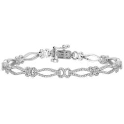 10k White Gold 1 1/10ct TDW Diamond Bracelet (I-J, I2-I3)