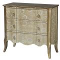 Hand-painted Silver and Gold Finish Accent Chest