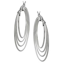Stainless Steel Multiple Hoop Earrings
