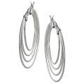 Stainless Steel Multiple Hoop Earrings