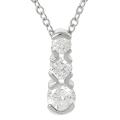 Tressa Sterling Silver Cubic Zirconia Drop Necklace