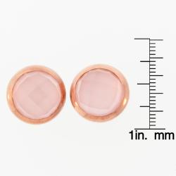 Meredith Leigh Silver Pink Quartz and Mother of Pearl Earrings