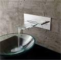 Kokols Bath Glass Wall-mounted Waterfall Chrome Faucet