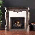 Alcott Burnt Oak and Gray Faux Slate Gel Fuel Fireplace