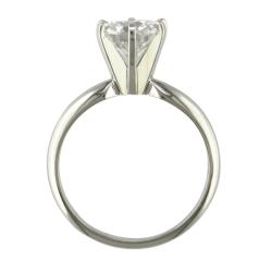14k White Gold 1 1/2 CT TDW Certified Clarity-enhanced Round Diamond Ring (H, SI2)