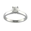 14k White Gold 0.49 CT TDW Certified Clarity-enhanced Radiant-cut Diamond ...