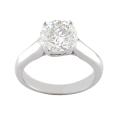 14k White Gold 2 1/3 CT TDW Certified Clarity-enhanced Round Diamond Ring (G, SI2)