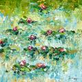 Isabelle Dupuy 'Purples on Blue' Gallery-wrapped Canvas Art
