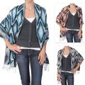 Adi Designs Women's Diamond Print Fringed Pashmina Shawl
