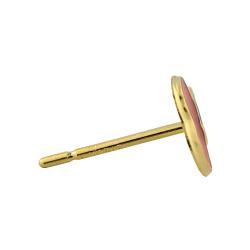 Gold over Silver Red Apple Earrings