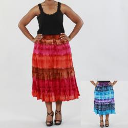 RQT Plus Size Tiered Skirt with Crochet Hem