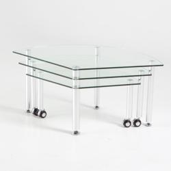Shine Round Functional 3-tier Coffee Table 