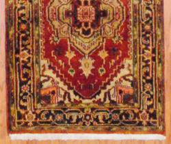 Indo Hand-Knotted Heriz Rust and Brown Wool Rug ( 2 Ft 6 In x 8 Ft )