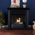 Martel Black Convertible Petite Gel Fuel Fireplace