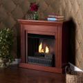 Martel Classic Mahogany Convertible Petite Gel Fuel Fireplace