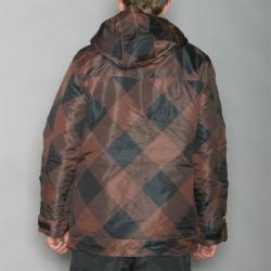 Pipeline Men's Check Line Brown Snowboard Jacket