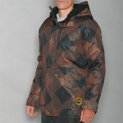 Pipeline Men's Check Line Brown Snowboard Jacket