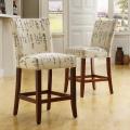Parson Japenese Script Linen Stools (Set of 2)