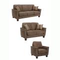 Premier Brown Velvet Fabric Sofa , Loveseat and Chair