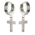 West Coast Jewelry Stainless Steel Cross Dangle Earrings