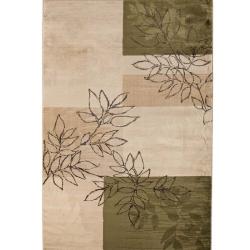 Fern Sketch Bisque Beige Olefin Rug (5'2 x 7'5)