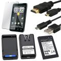 Battery/ Charger/ Screen Protector/ HDMI/ USB Cable for HTC EVO 4G